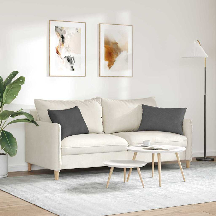 Sofa Kussens 2 pcs Donkergrijs 60 x 40 cm Katoen Stof