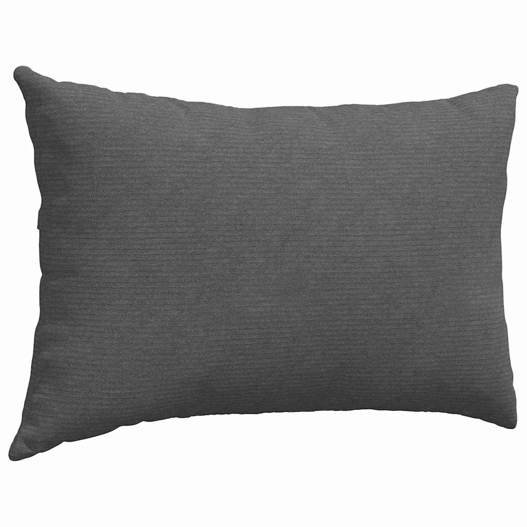 Sofa Kussens 2 pcs Donkergrijs 60 x 40 cm Katoen Stof