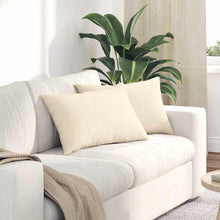 Sofa Kussens 2 pcs Crème 60 x 40 cm Katoen Stof