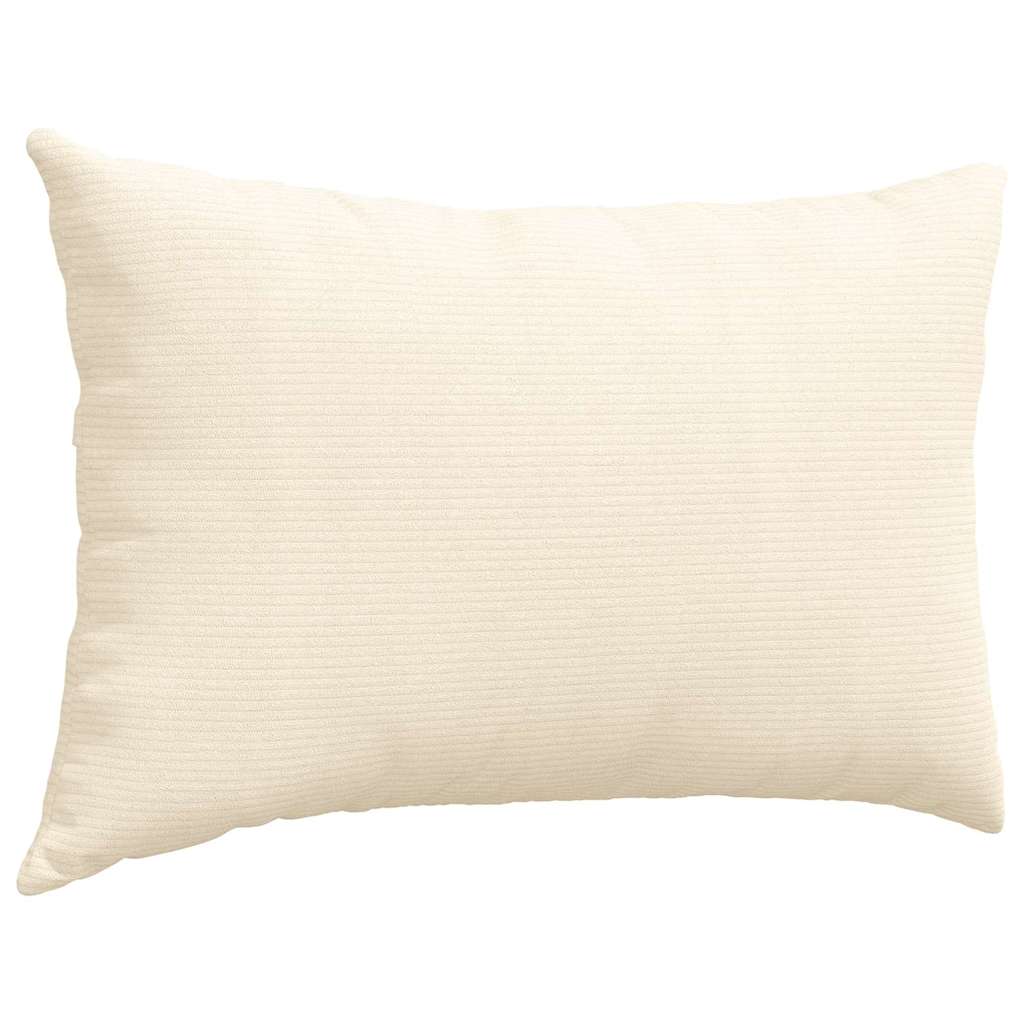 Sofa Kussens 2 pcs Crème 60 x 40 cm Katoen Stof