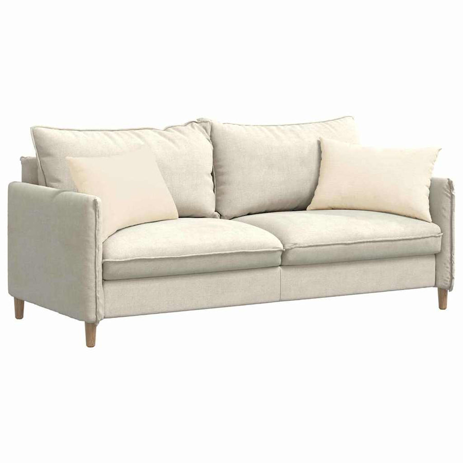 Sofa Kussens 2 pcs Crème 60 x 40 cm Katoen Stof
