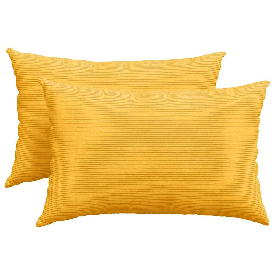 Sofa Kussens 2 pcs Lichtgeel 60 x 40 cm Katoen Stof
