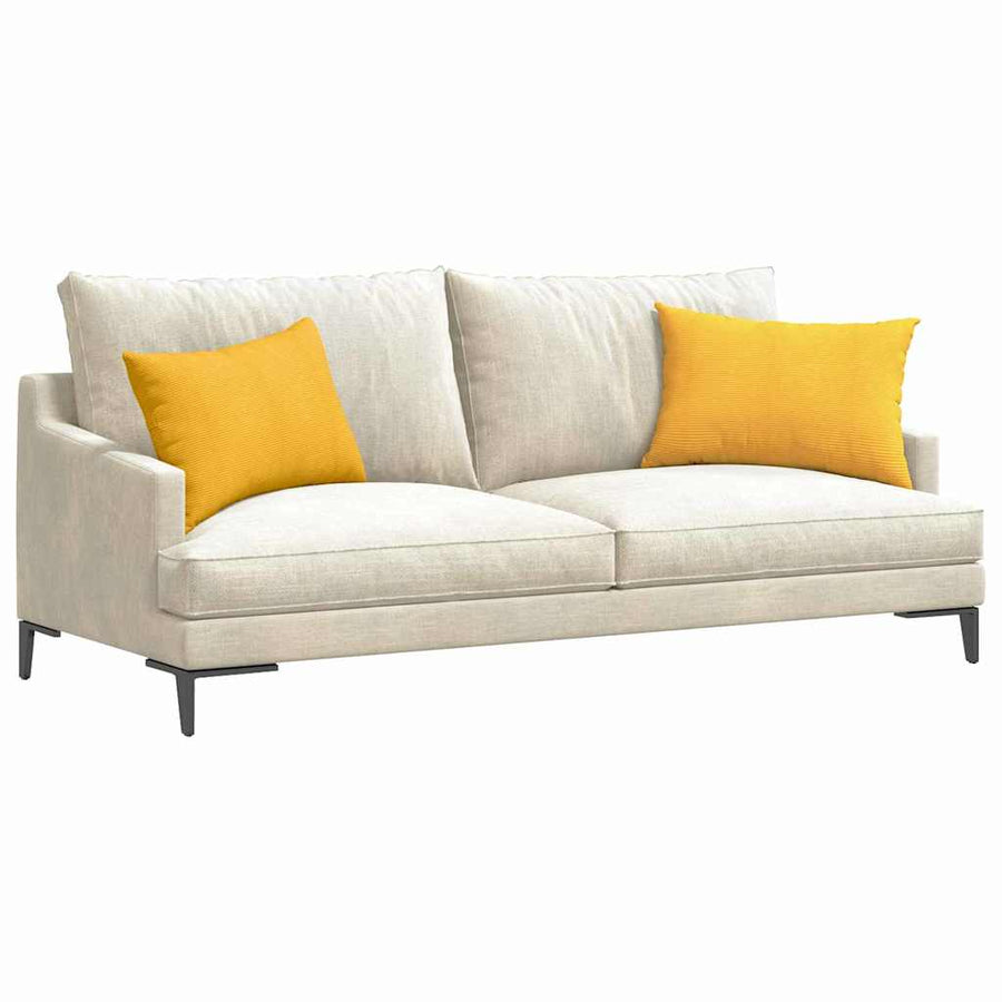 Sofa Kussens 2 pcs Lichtgeel 60 x 40 cm Katoen Stof