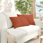 Sofa Cushions 2 pieces Red-orange 60 x 40 cm Corduroy