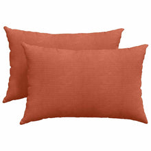 Sofa Kussens 2 pcs Rood-oranje 60 x 40 cm Katoen Stof