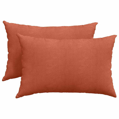 Sofa Kussens 2 pcs Rood-oranje 60 x 40 cm Katoen Stof