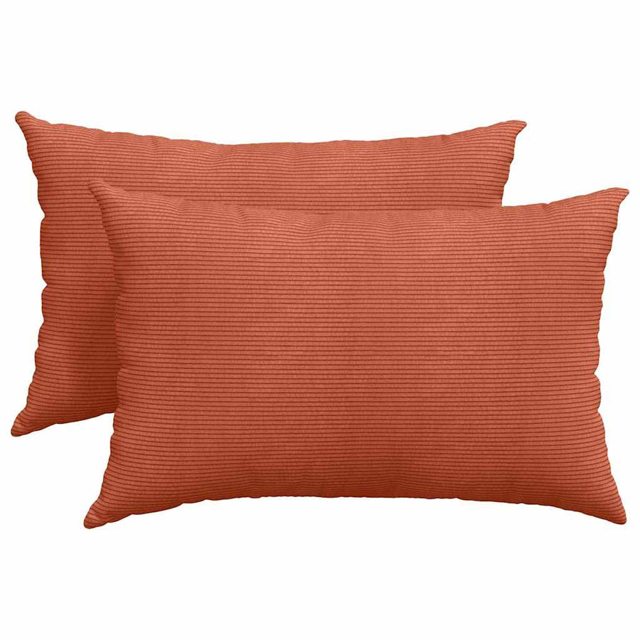 Sofa Kussens 2 pcs Rood-oranje 60 x 40 cm Katoen Stof