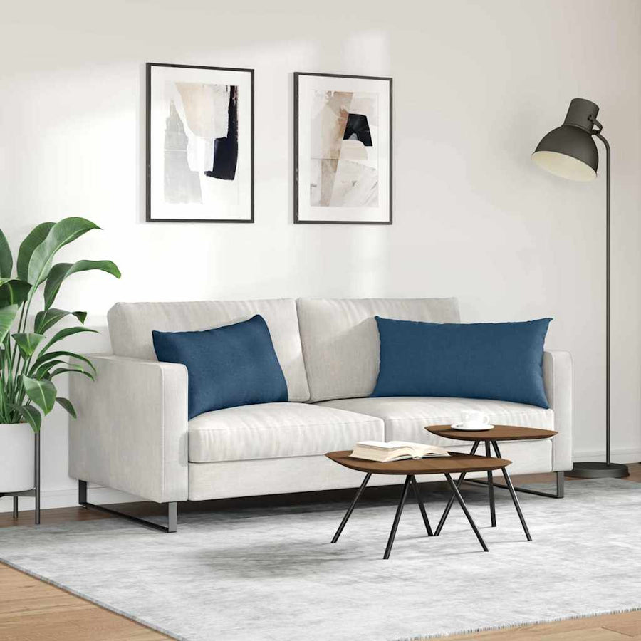Sofa Kussens Blauw Stof