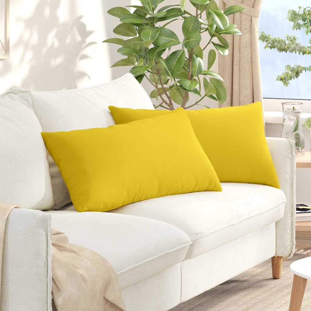 Sofa Kussens Lichtgeel Stof