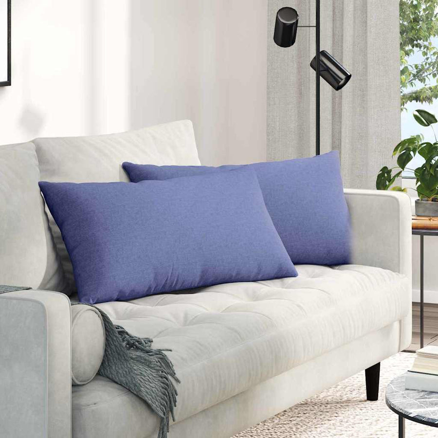 Sofa Kussens 2 pcs Blauw 80 x 40 cm