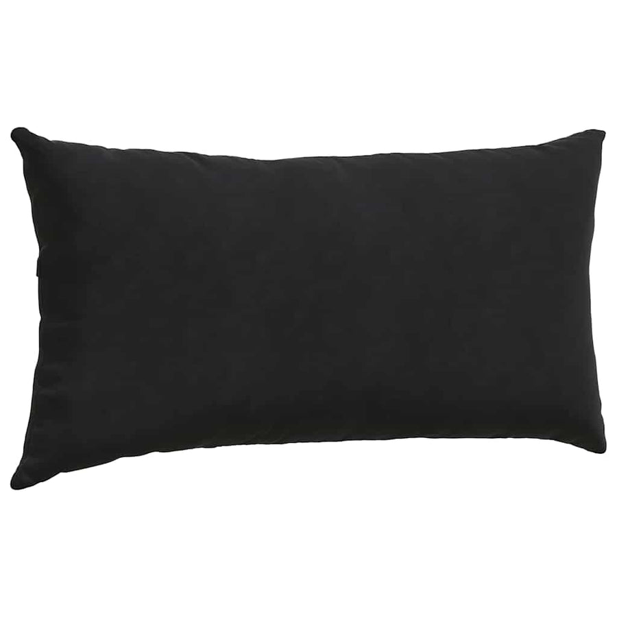Sofa Kussens 2 pcs Zwart 80 x 40 cm Katoen Stof