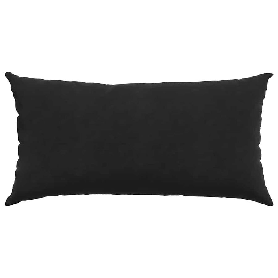 Sofa Kussens 2 pcs Zwart 80 x 40 cm Katoen Stof