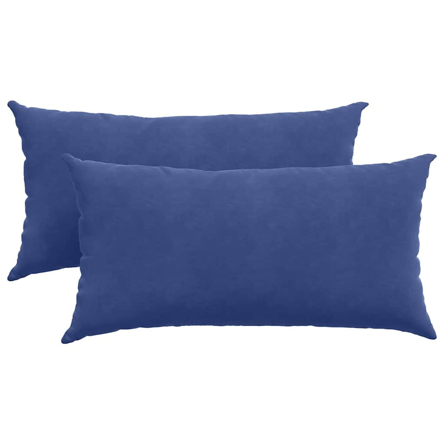 Sofa Kussens 2 pcs Politieblauw 80 x 40 cm Katoen Stof