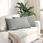 Sofa kussens 2 stuks lichtgrijs 80x40 cm stof
