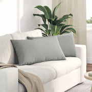 Sofa kussens 2 stuks lichtgrijs 80x40 cm stof