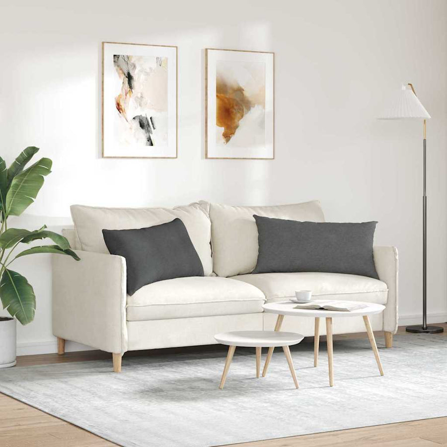 Sofa Kussens 2 pcs Donkergrijs 80 x 40 cm Katoen Stof
