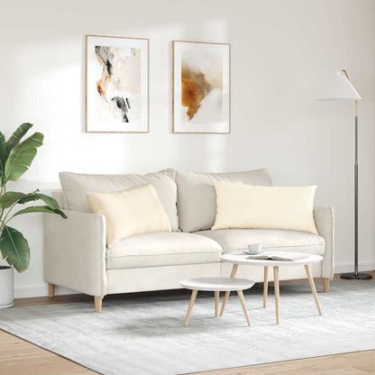 Sofa Kussens 2 pcs Crème 80 x 40 cm Katoen Stof