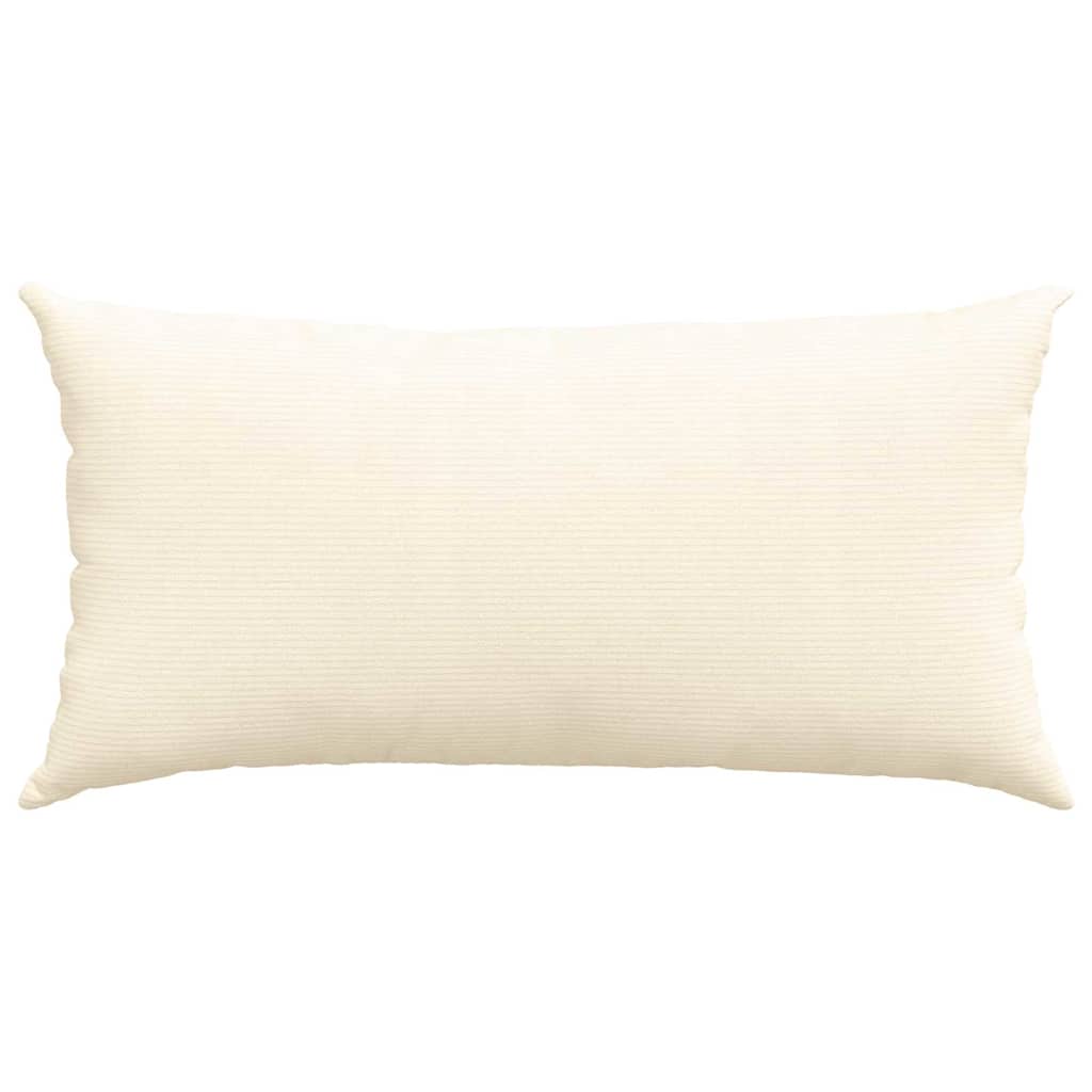 Sofa Kussens 2 pcs Crème 80 x 40 cm Katoen Stof