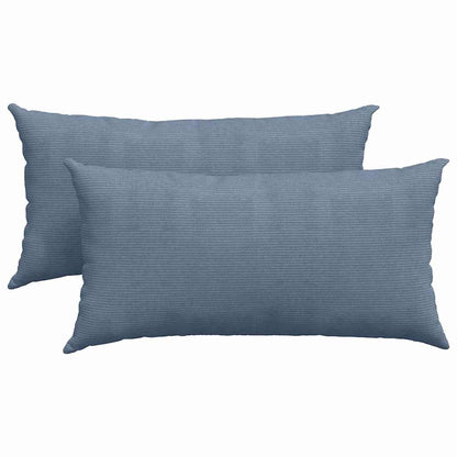 Sofa Kussens 2 pcs Blauw 80 x 40 cm Katoen Stof