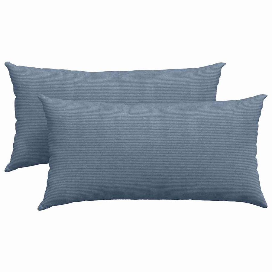 Sofa Kussens 2 pcs Blauw 80 x 40 cm Katoen Stof