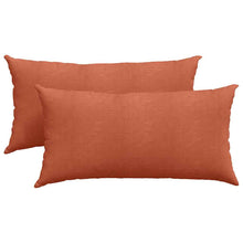 Sofa Kussens 2 pcs Rood-oranje 80 x 40 cm Katoen Stof