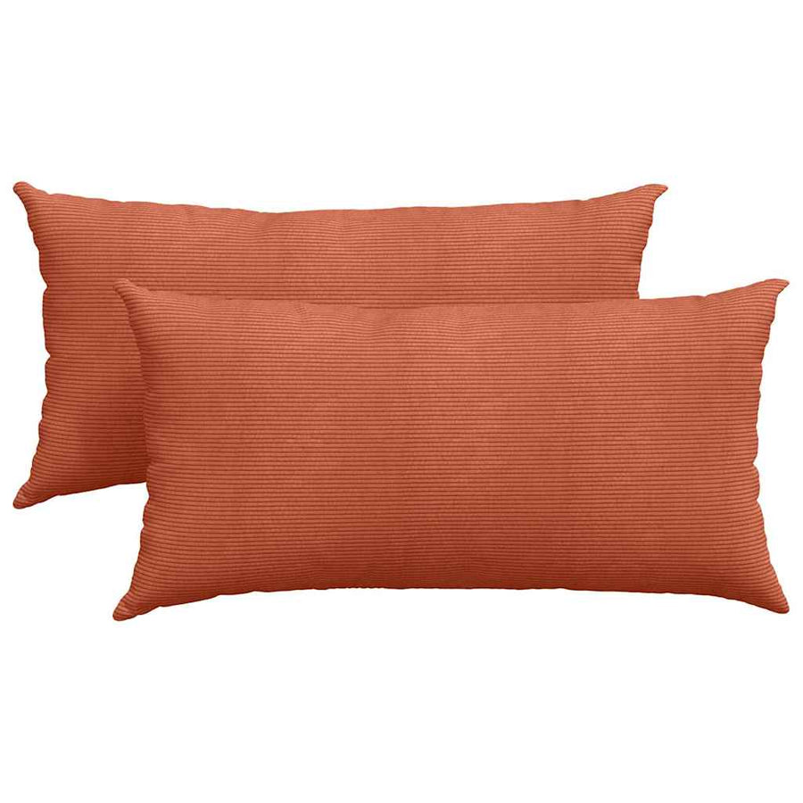 Sofa Kussens 2 pcs Rood-oranje 80 x 40 cm Katoen Stof