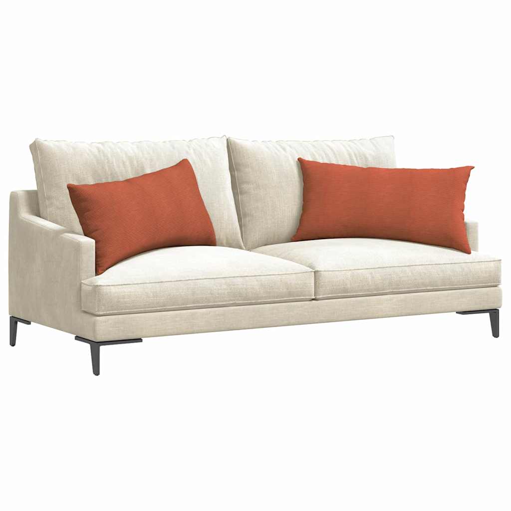 Sofa Kussens 2 pcs Rood-oranje 80 x 40 cm Katoen Stof