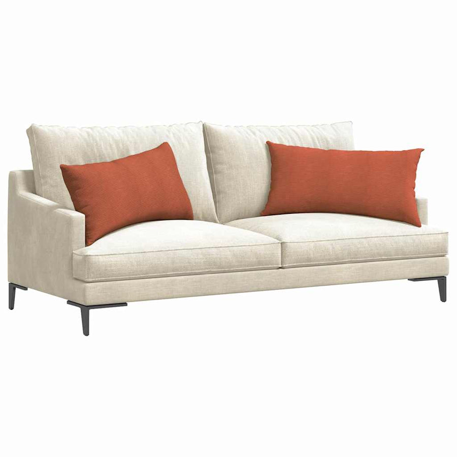 Sofa Kussens 2 pcs Rood-oranje 80 x 40 cm Katoen Stof