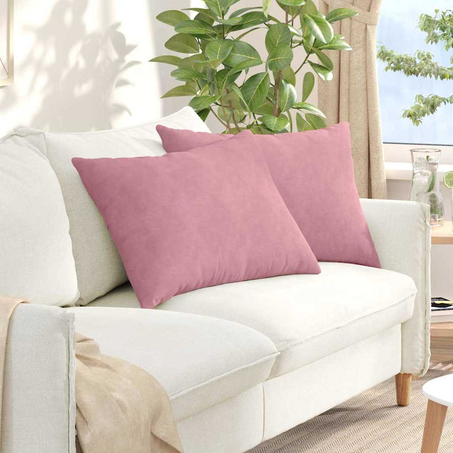 Sofa Kussens 2 pcs Roze 70 x 50 cm Katoen Stof