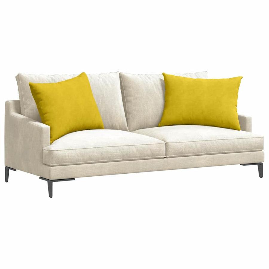 Sofa Kussens 2 pcs Geel 70 x 50 cm Katoen Stof