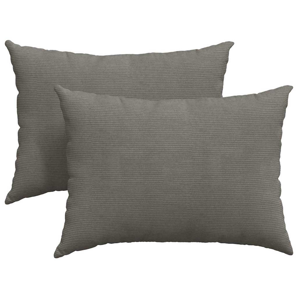 Sofa Kussens 2 pcs Lichtgrijs 70 x 50 cm Katoen Stof