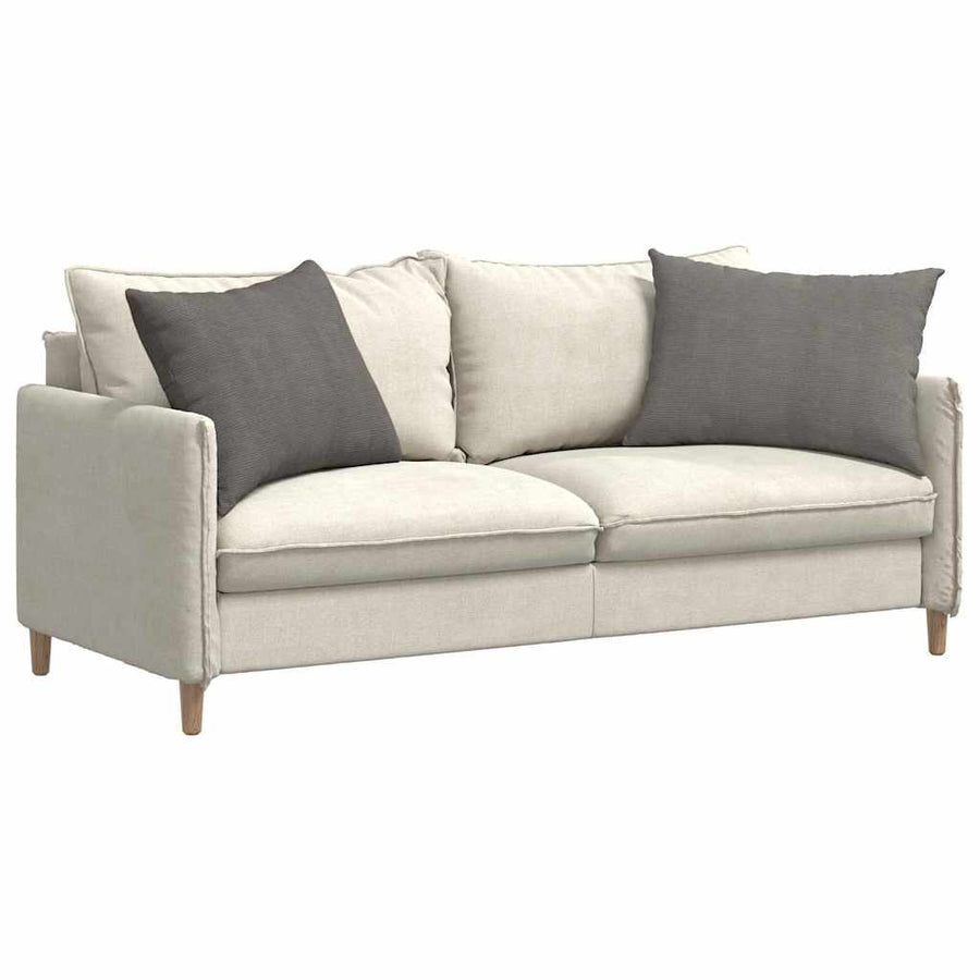 Sofa Kussens 2 pcs Lichtgrijs 70 x 50 cm Katoen Stof