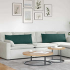 Bankkussens 2 stuks donkergroen 120x40 cm stof