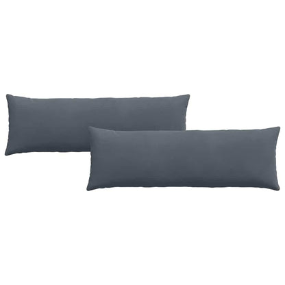 Sofa Kussens 2 pcs Donkergrijs 120 x 40 cm Katoen Stof