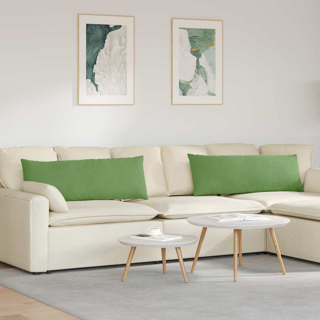 Sofa Kussens 2 stuks Lichtgroen 120 x 40 cm Cordstof