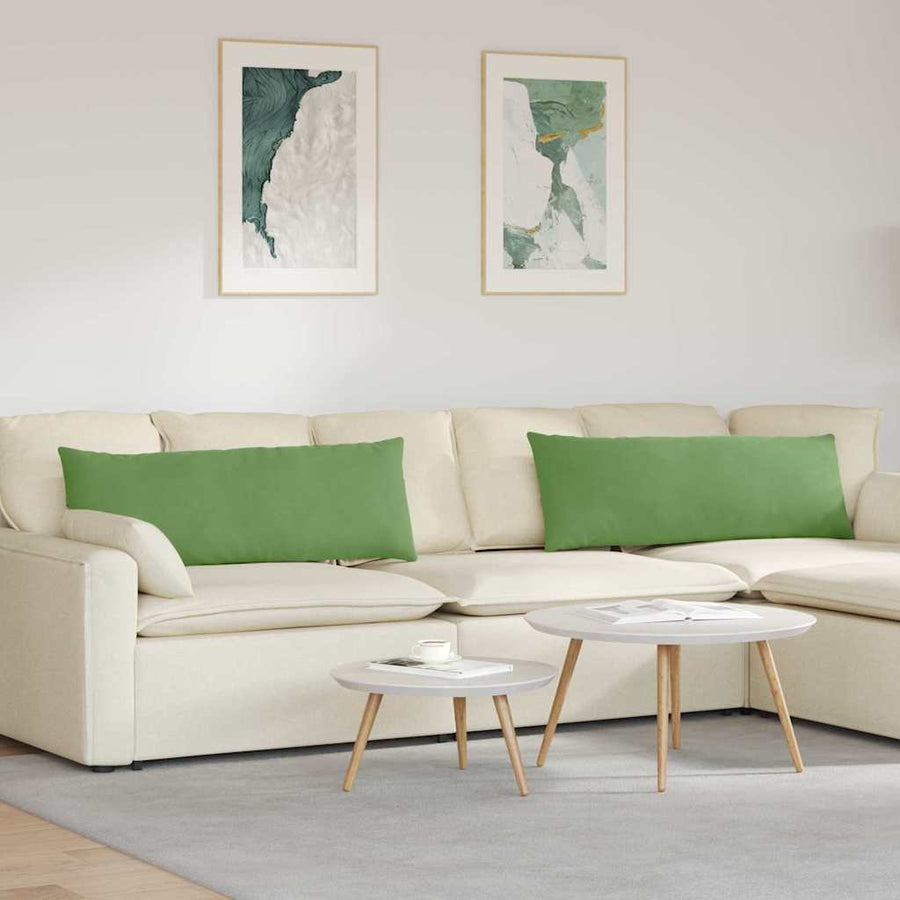 Sofa Kussens 2 stuks Lichtgroen 120 x 40 cm Cordstof