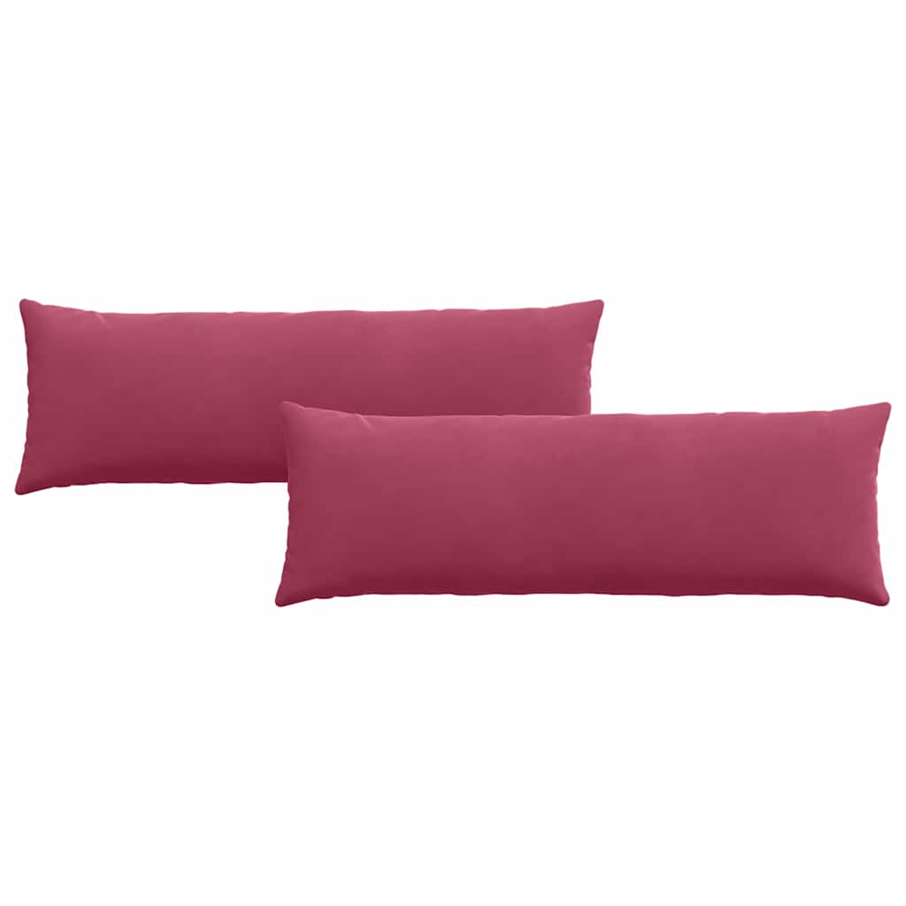 Sofa Kussens 2 pcs Wijnrood 120 x 40 cm Katoen Stof