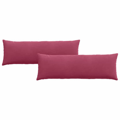Sofa Kussens 2 pcs Wijnrood 120 x 40 cm Katoen Stof