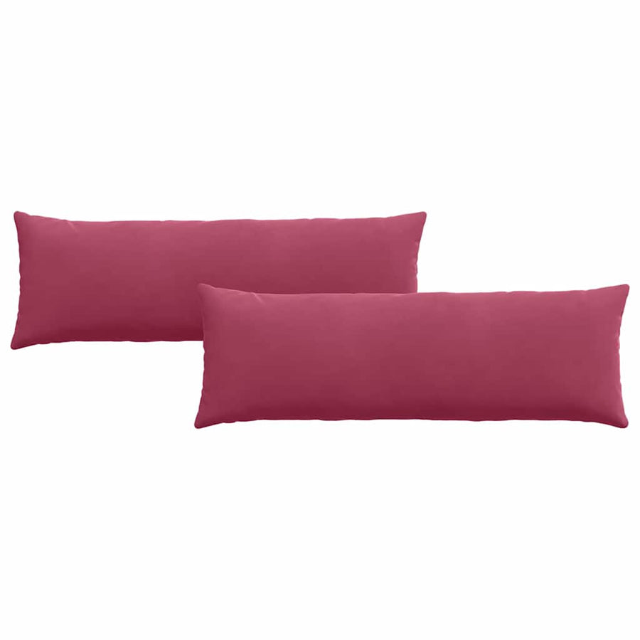 Sofa Kussens 2 pcs Wijnrood 120 x 40 cm Katoen Stof