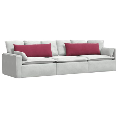 Sofa Kussens 2 pcs Wijnrood 120 x 40 cm Katoen Stof