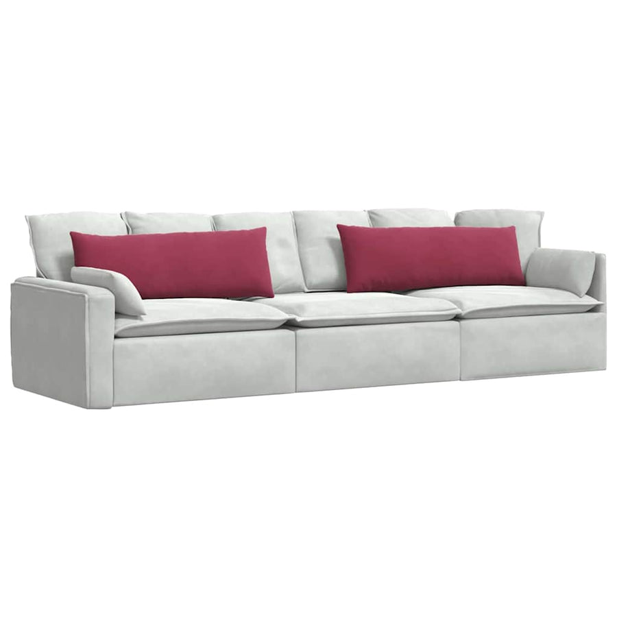 Sofa Kussens 2 pcs Wijnrood 120 x 40 cm Katoen Stof