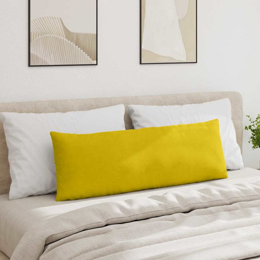 Sofa Kussens 2 pcs Geel 120 x 40 cm Katoen Stof
