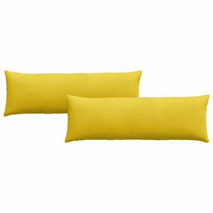 Sofa Kussens 2 pcs Geel 120 x 40 cm Katoen Stof