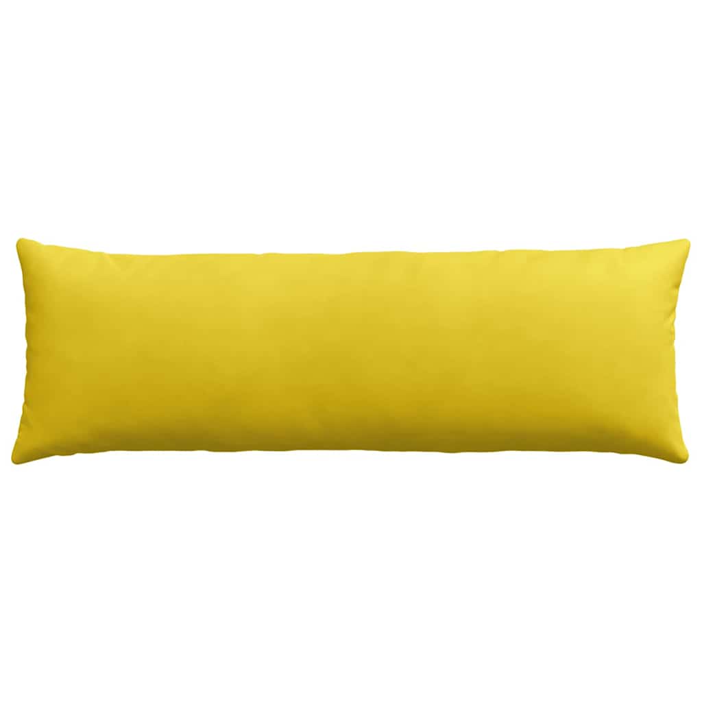 Sofa Kussens 2 pcs Geel 120 x 40 cm Katoen Stof