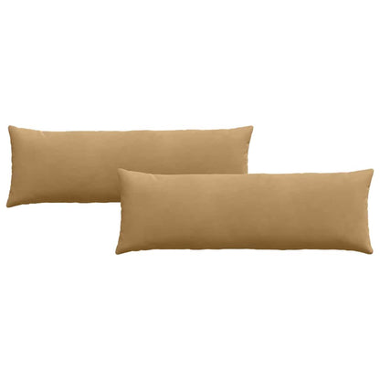 Sofa Kussens 2 pcs Bruin 120 x 40 cm Katoen Stof