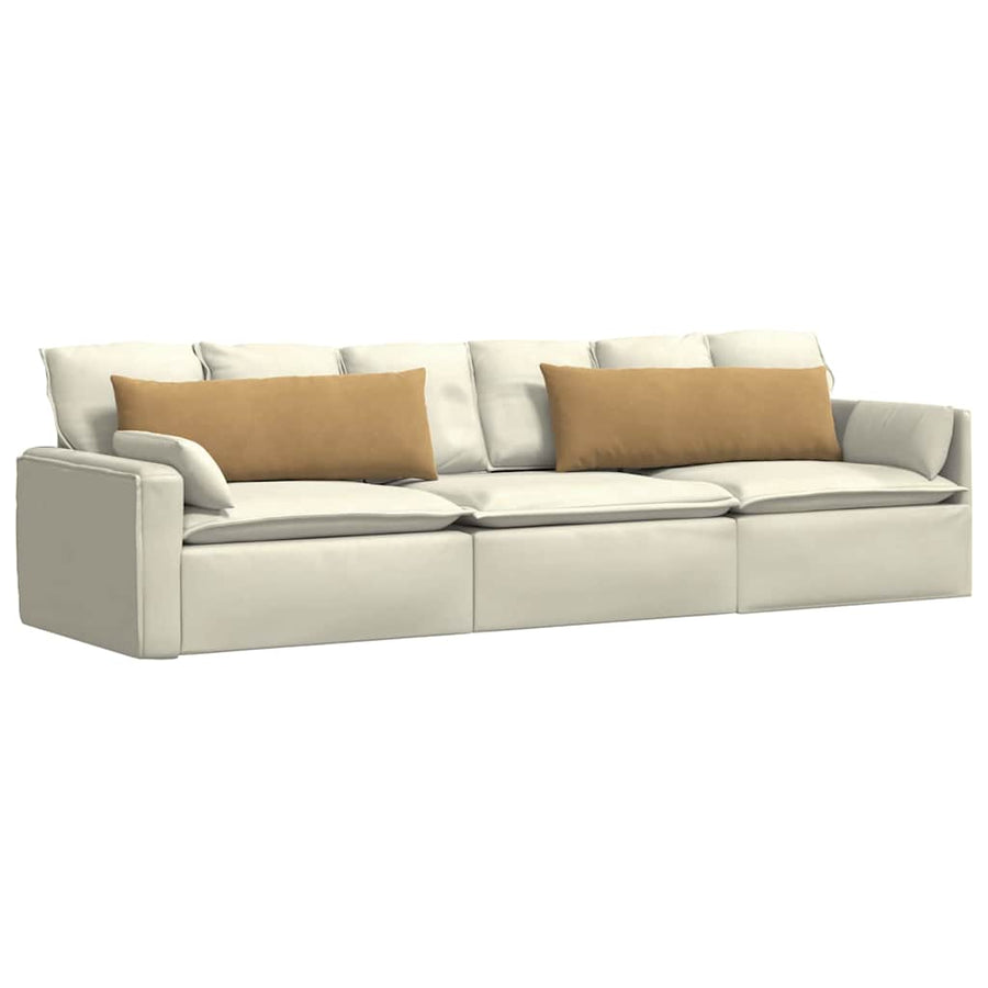 Sofa Kussens 2 pcs Bruin 120 x 40 cm Katoen Stof