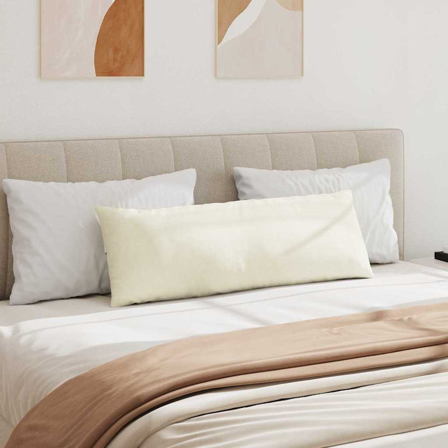 Sofa Kussens 2 pcs Crème 120 x 40 cm Katoen Stof