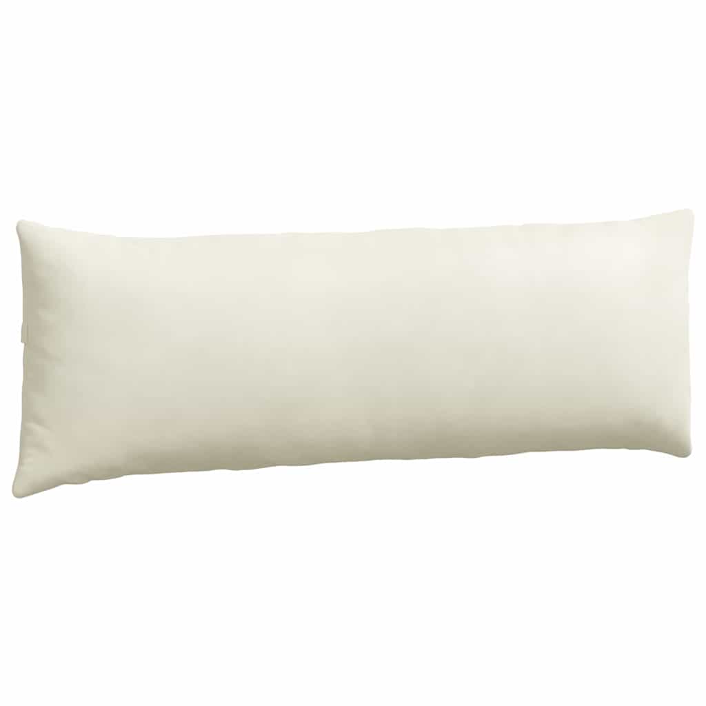 Sofa Kussens 2 pcs Crème 120 x 40 cm Katoen Stof