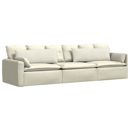 Sofa Kussens 2 pcs Crème 120 x 40 cm Katoen Stof