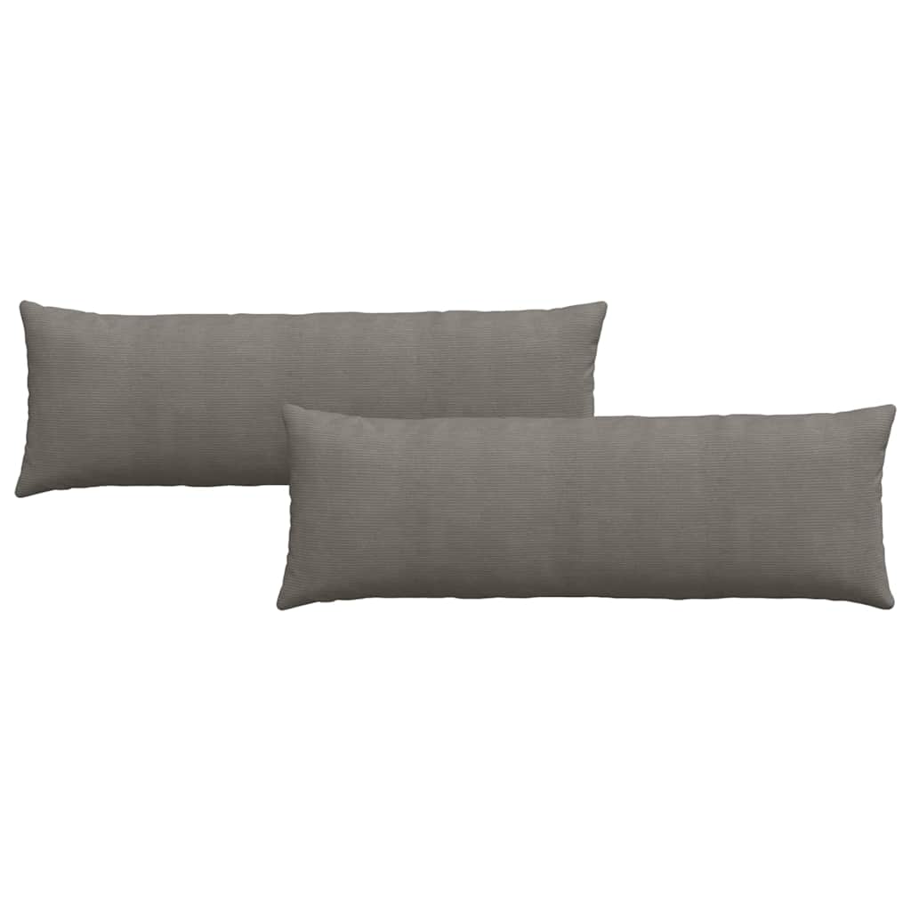 Sofa Kussens 2 pcs Lichtgrijs 120 x 40 cm Katoen Stof